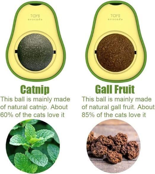🥑 Minty Fresh Avocado Catnip Ball - Natural Dental Cat Toy 🐱