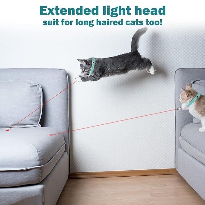 💡 LED Laser Cat Collar - Interactive Self-Play Toy (Rechargeable) 🐱
