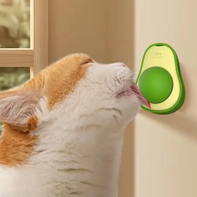 🥑 Minty Fresh Avocado Catnip Ball - Natural Dental Cat Toy 🐱