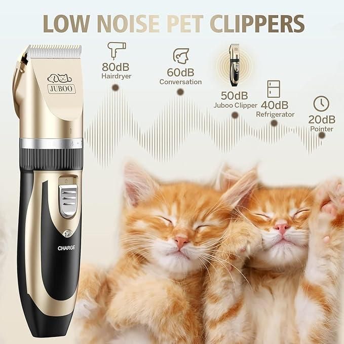 ✂️ Professional Pet Grooming Trimmer Set - Ceramic & Titanium Blades 🐾