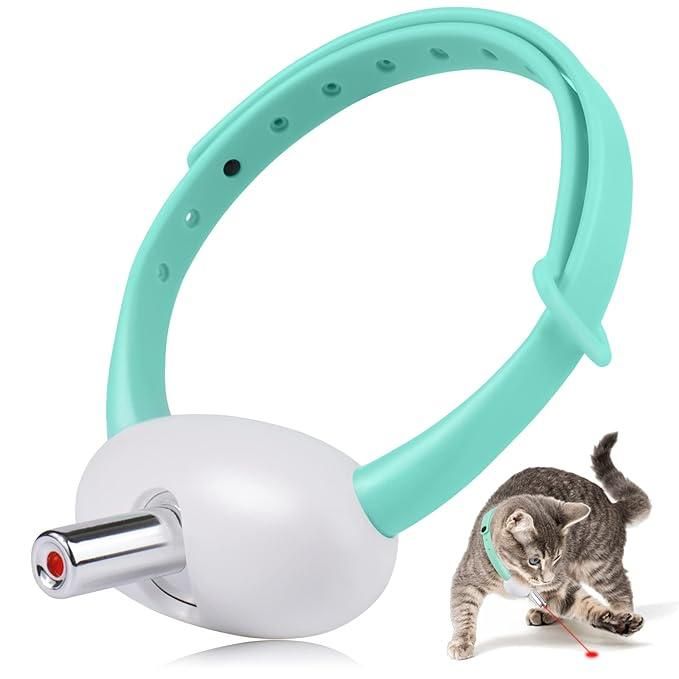 💡 LED Laser Cat Collar - Interactive Self-Play Toy (Rechargeable) 🐱